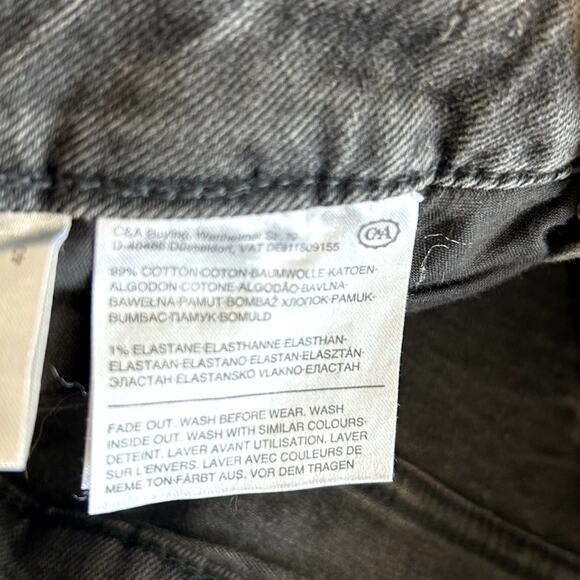 Yessica Denim Jean Skirt Eur 36 US 6/S Black Denim Grunge Goth Witchy Streetwear - Picture 5 of 5